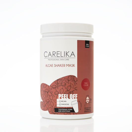 CARELIKA Argan-Ghassoul-levä kuorintanaamio shaker-naamio