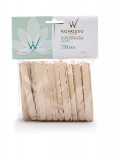 ITALWAX Wooden spatulas 100 pcs - 3 sizes Medium (140x6x1mm) | Lika-J