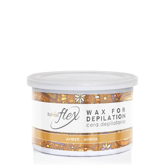 ITALWAX TIN FLEX Formula depilatory wax AMBER 400ml | Lika-J