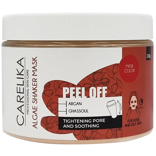 Algae Peel Off Shaker Mask with Argan & Ghassoul by CARELIKA Box 200g | Lika-J