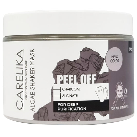 Algae peel off shaker mask with charcoal by CARELIKA Box 200g | Lika-J