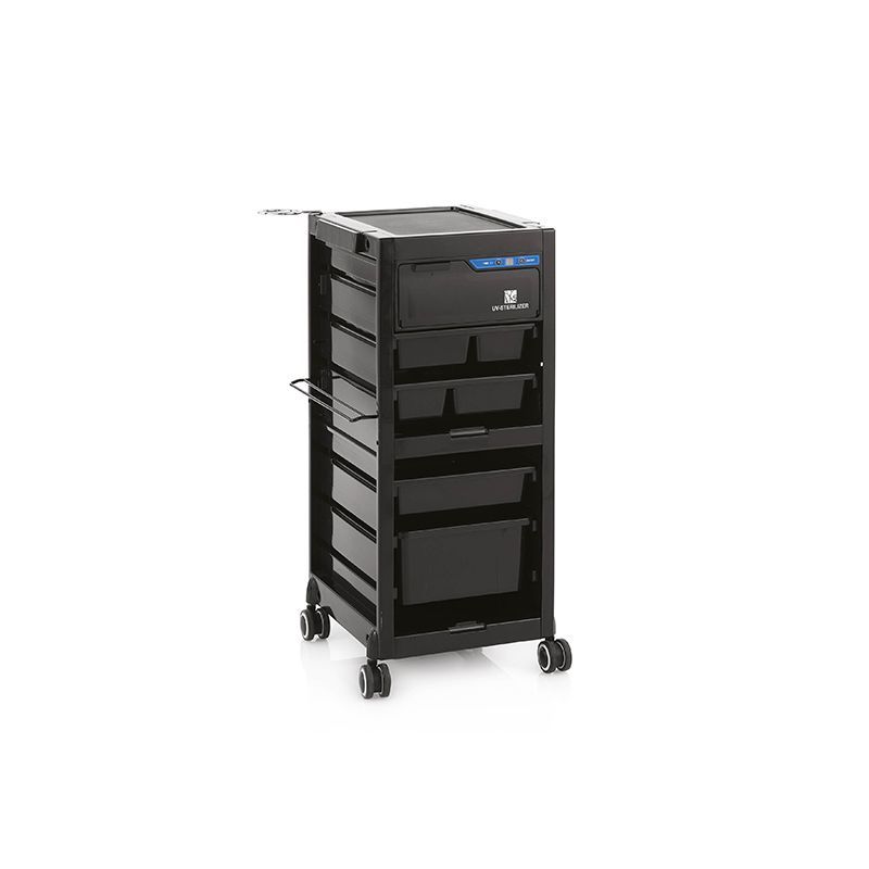 XANITALIA NEW YORK UV PRO BLACK Disinfection trolley with UVC light | Lika-J