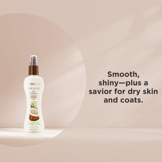 BioSilk for Dogs Silk Therapy Coconut Oil Conditioning Detangling Spray 207 ml