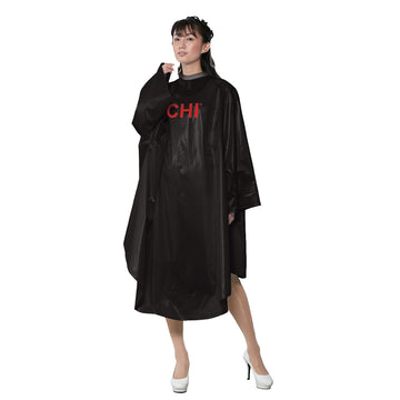 Color Resistant Hairdressing Cape with CHI Logo, Black 115 × 72 × 98 cm