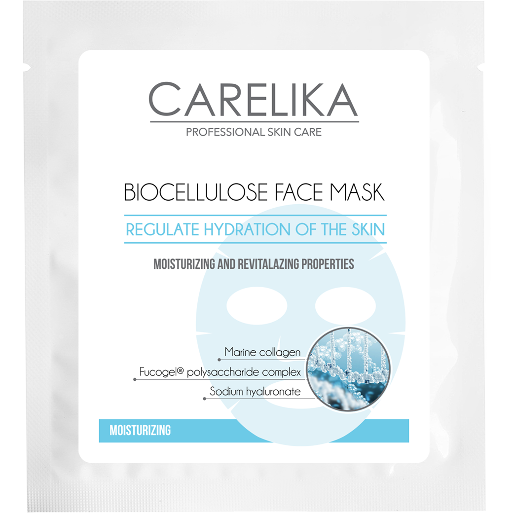 Moisturizing biocellulose face mask, 8ml by CARELIKA | Lika-J