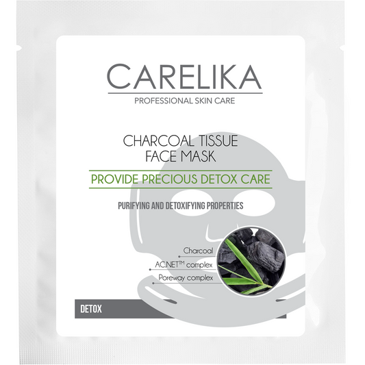 Charcoal tissue face mask, 23ml by CARELIKA | Lika-J