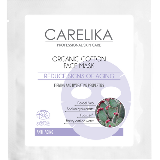 Anti aging organic cotton face mask, 15ml by CARELIKA | Lika-J