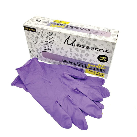 MProfessional Nitrile gloves without talc with microtextured fingertips, purple (100 pcs) | Lika-J