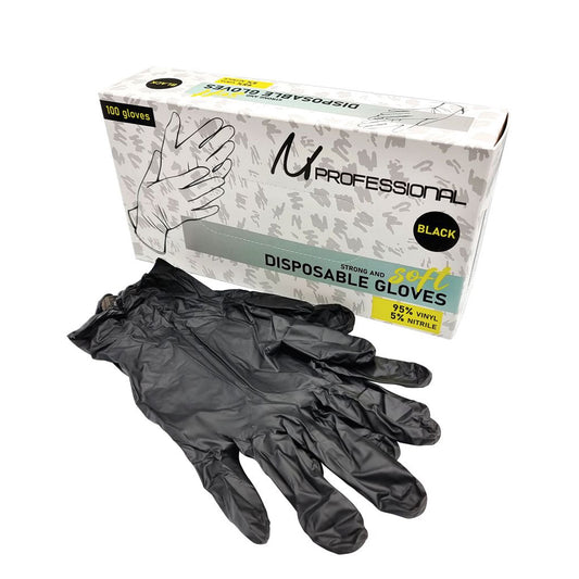 MProfessional Vinyl & nitrile gloves without talc, black (100 pcs) | Lika-J