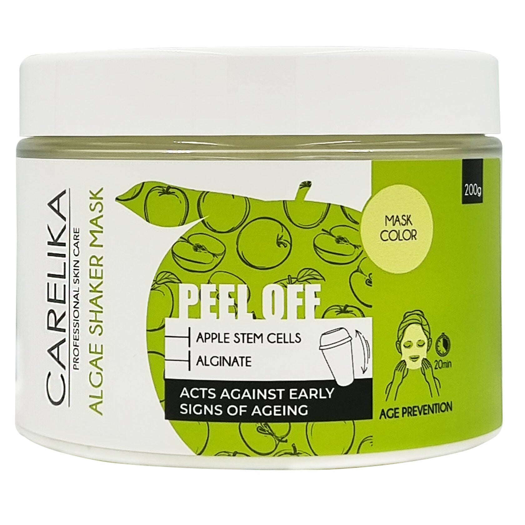 Apple stem cells algae peel of shaker mask by CARELIKA Box 200g | Lika-J
