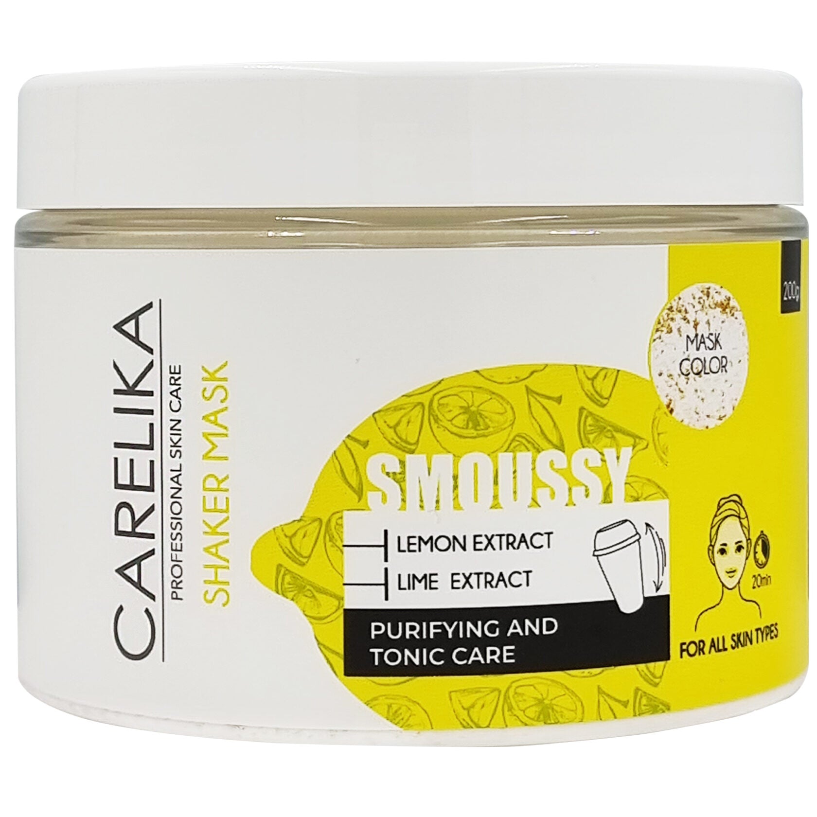 Lemon smoussy shaker mask by CARELIKA Box 200g | Lika-J