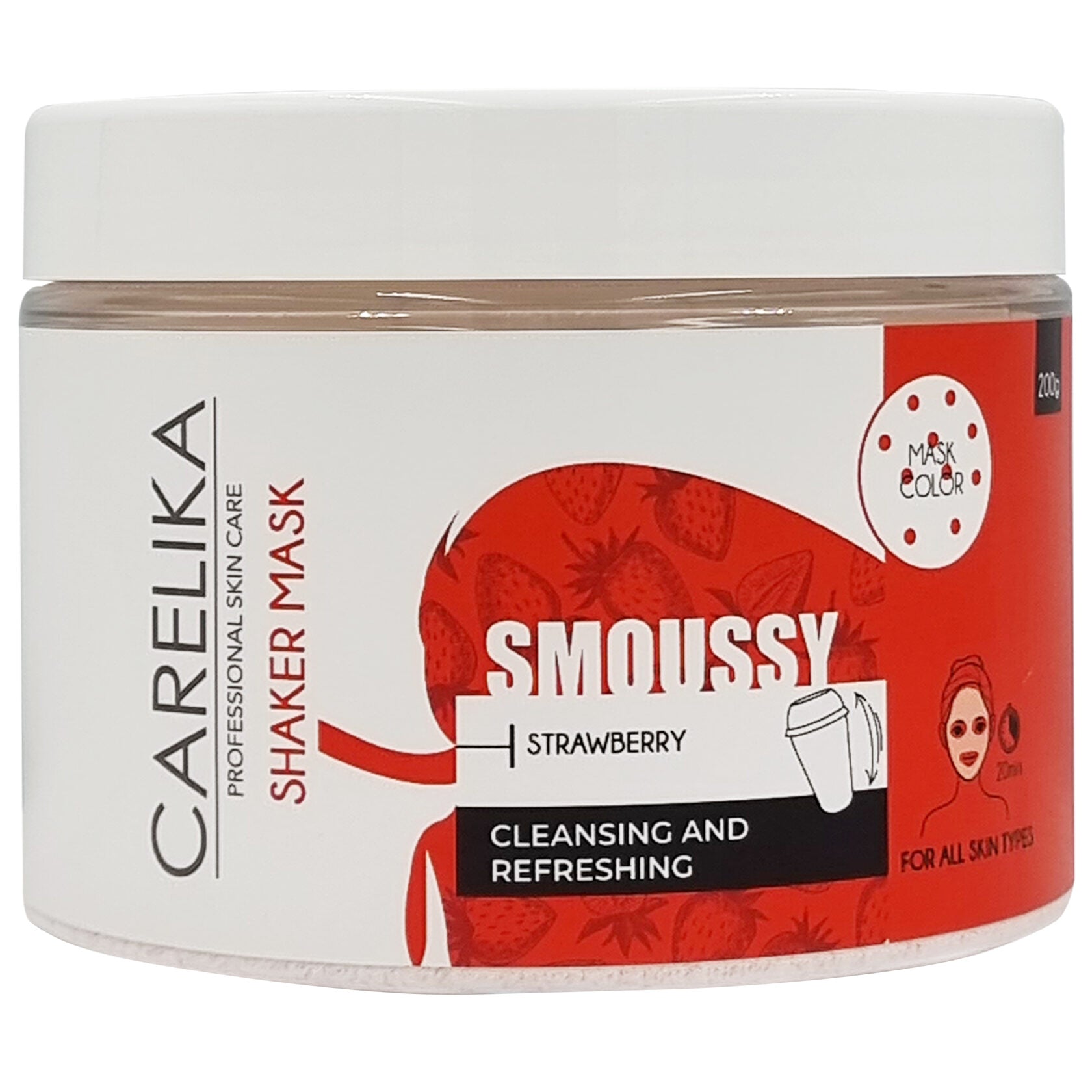 Strawberry smoussy face mask by CARELIKA Box 200g | Lika-J