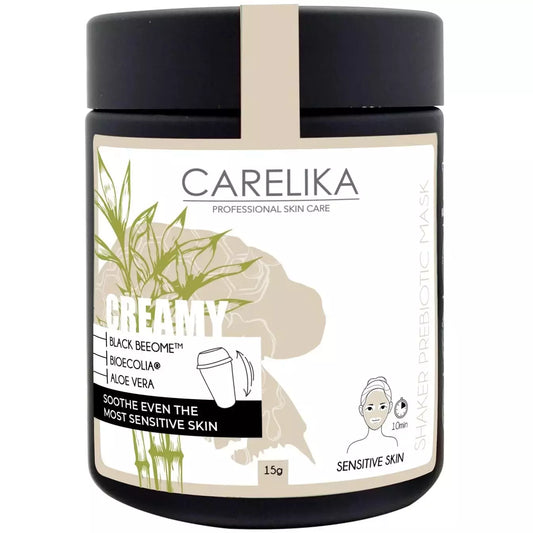 Creamy Shaker Mask with Prebiotics and White Clay for Sensitive Skin by Carelika 15g | Lika-J
