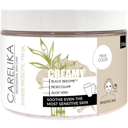 Creamy Shaker Mask with Prebiotics and White Clay for Sensitive Skin by Carelika 200g | Lika-J