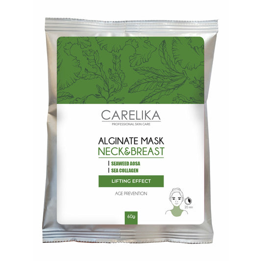 Alginate mask for neck and breast with green seaweed, 60g by CARELIKA | Lika-J
