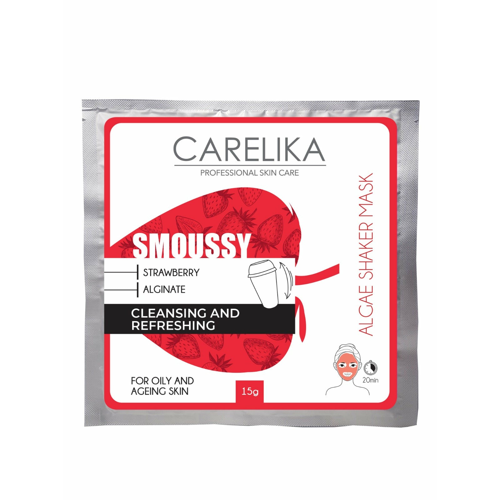 Strawberry smoussy face mask by CARELIKA Packet 15g | Lika-J