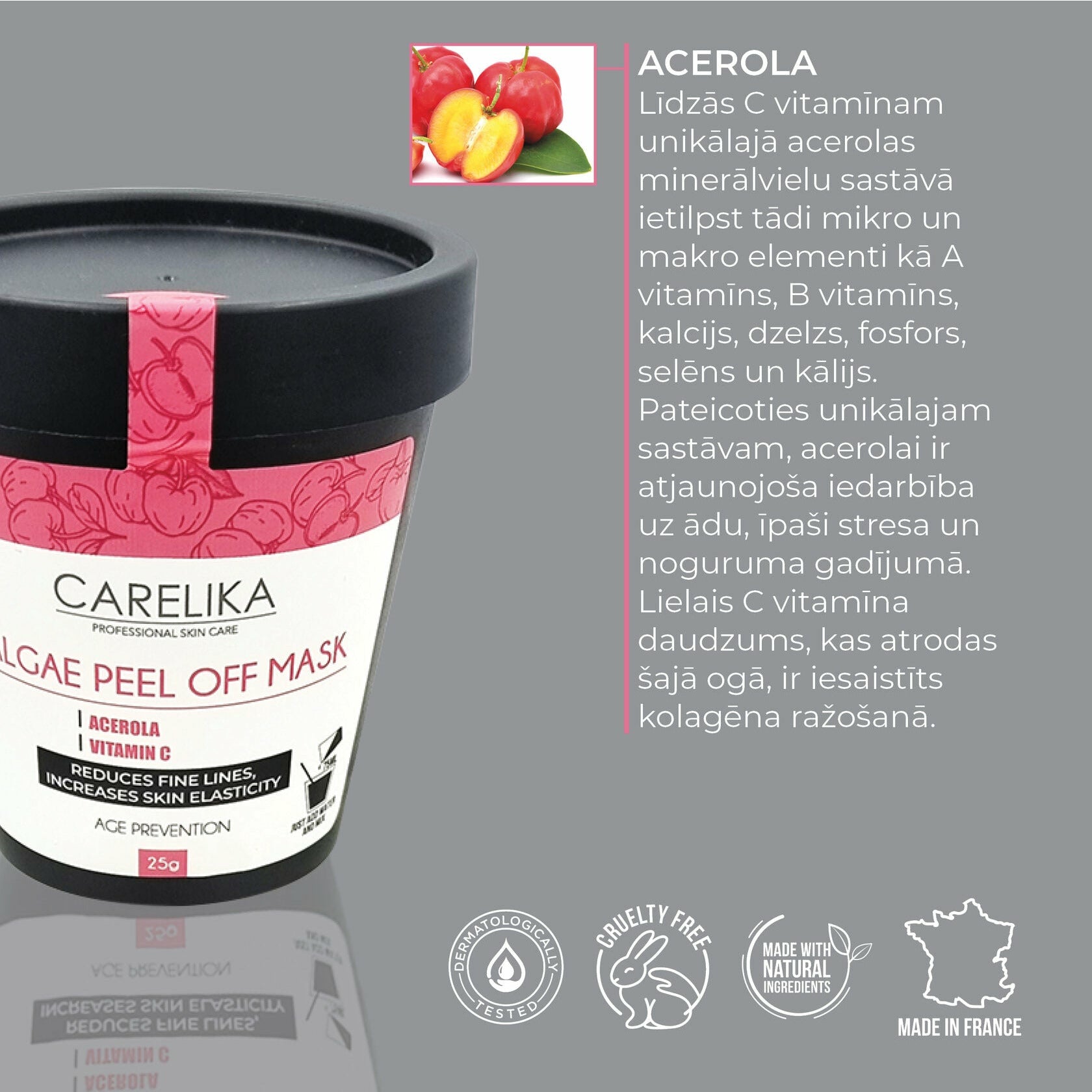 Algae peel off mask with acerola and vitamin C by CARELIKA | Lika-J